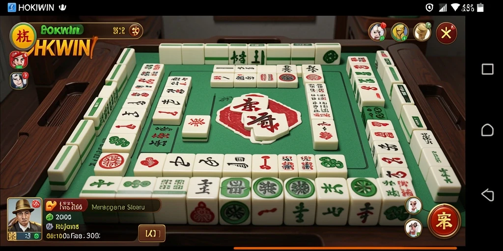 Tampilan gameplay HOKIWIN yang menarik dan penuh tantangan Mahjong.
