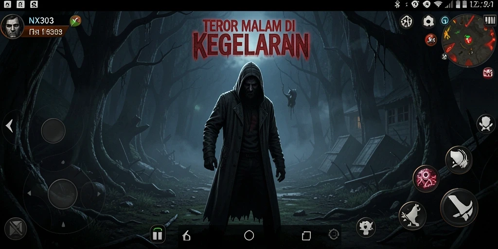 Tampilan gameplay <strong>NX303</strong> yang menakutkan dan mendebarkan.
