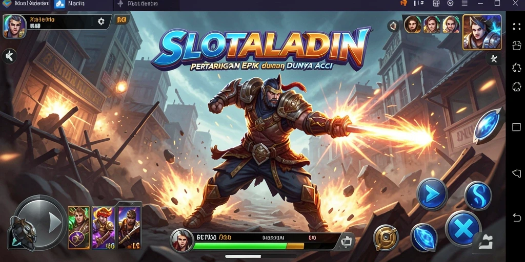 Tangkapan layar beraksi dari pertarungan mendebarkan di SLOTALADIN.