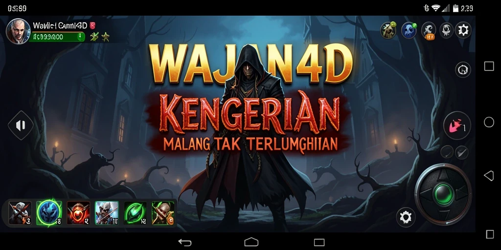 Screenshot dari gameplay WAJAN4D yang menakutkan dan mencekam.